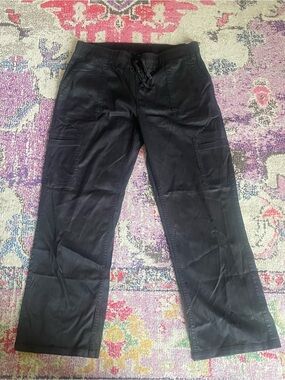 Buffalo David Bitton Men's Black Cargo Drawstring Trousers